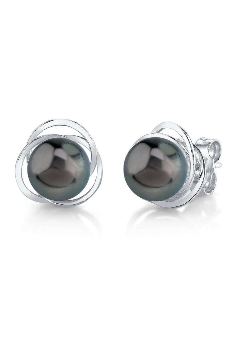 Tahitian South Sea Pearl Lexi Earrings, Main, color, White Gold