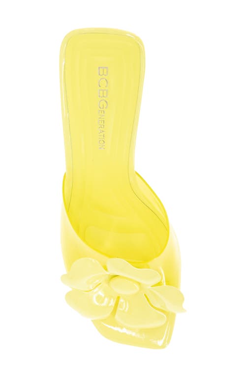Bcbg Remani Flower Embellished Sandal In Lemon