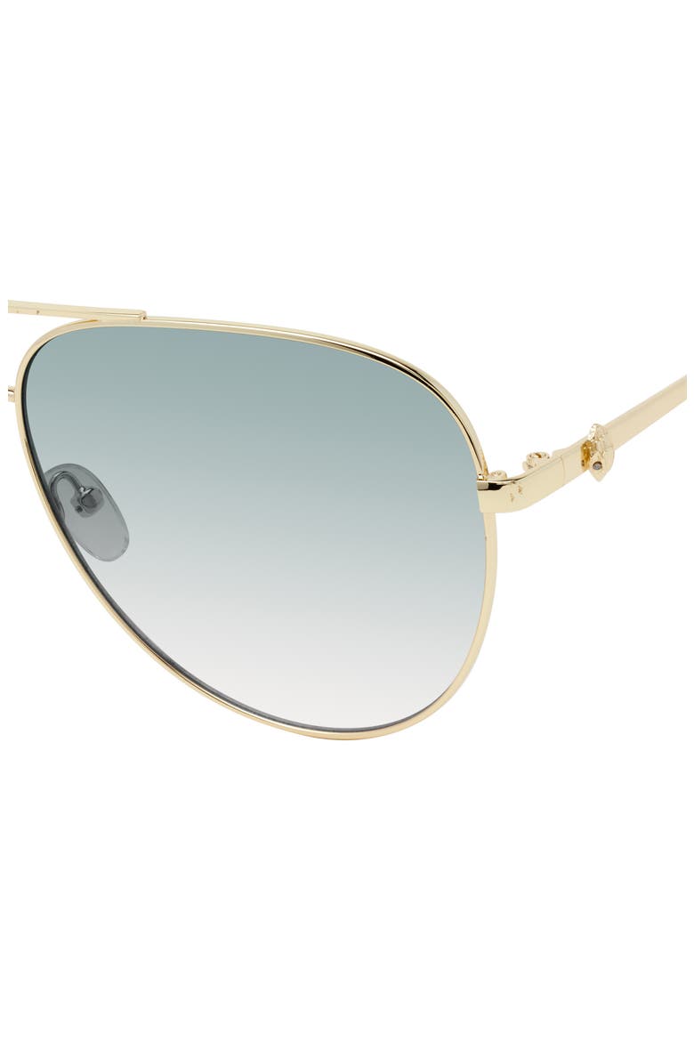 65mm Oversize Pilot Sunglasses, Alternate, color, GOLD/ GREEN PINK GRADIENT