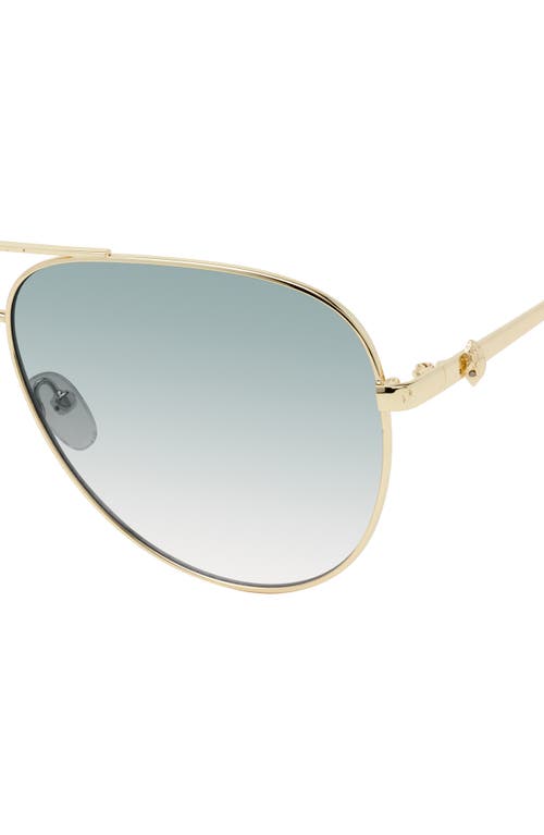 Kurt Geiger London 65mm Oversize Pilot Sunglasses In Gold/green Pink Gradient