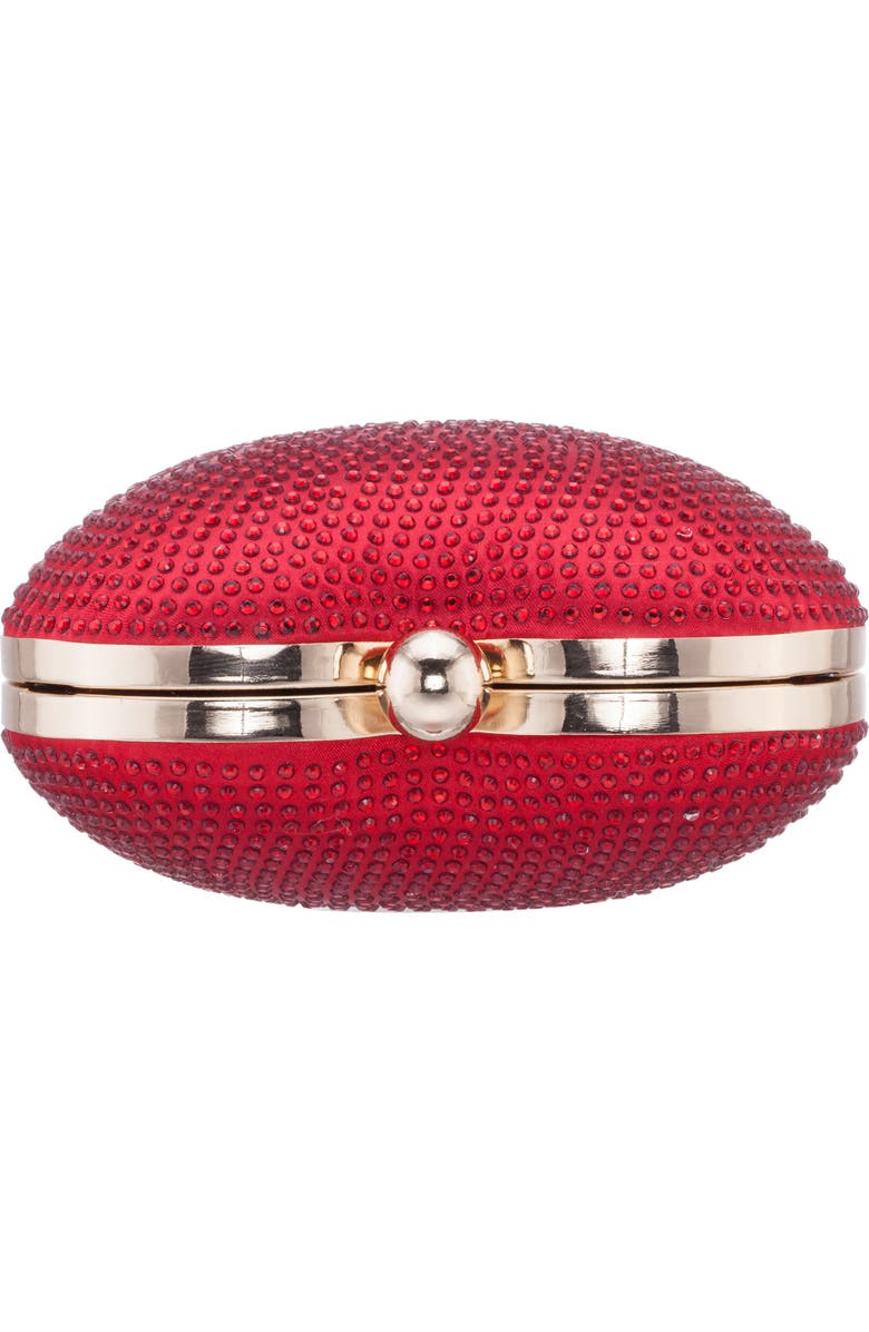 Nina Crystal Embellished Minaudière, Alternate, color, Red Rouge