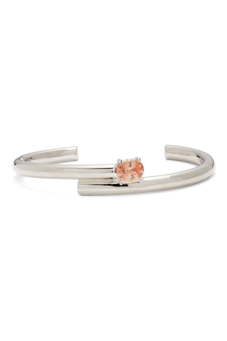 Verge Bypass Cuff Bracelet, Main, color, SILVER/ PEACH