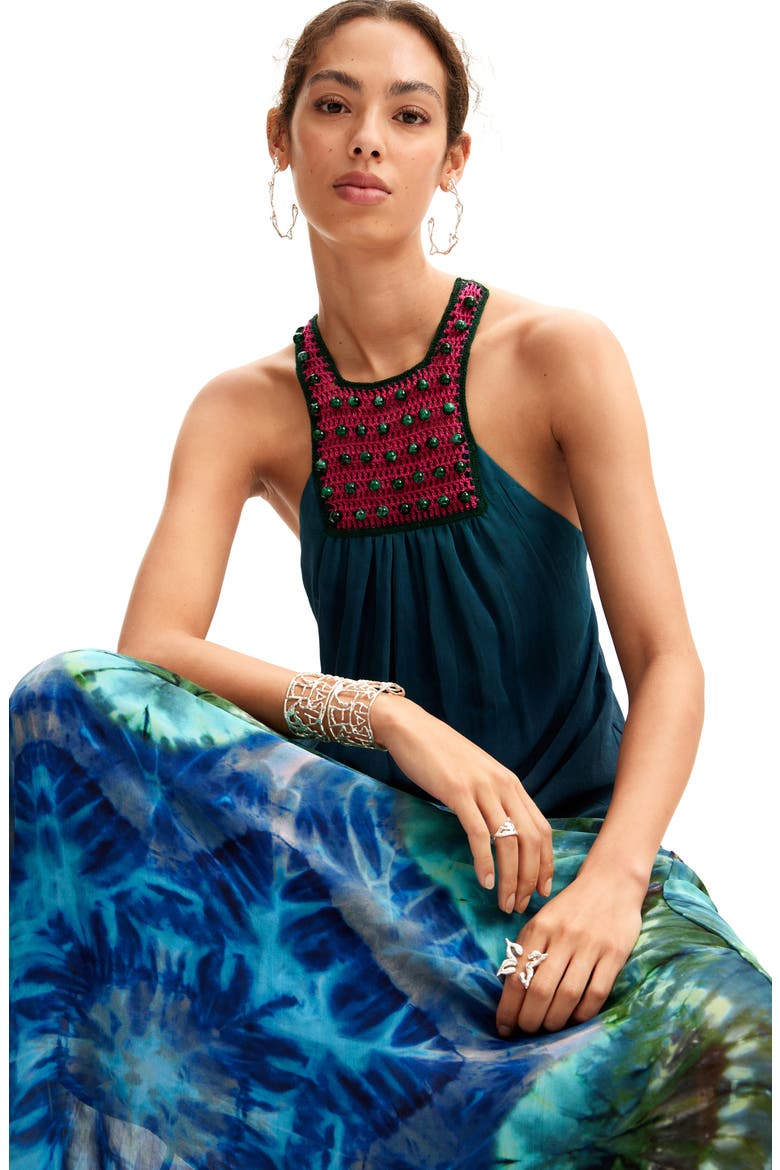 Eolias Sleeveless Cover-Up Dress, Alternate, color, GREEN