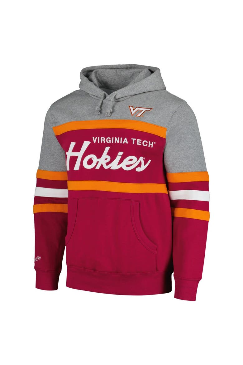 Men's Mitchell & Ness Maroon Virginia Tech Hokies Head Coach Pullover Hoodie, Alternate, color, Maroon