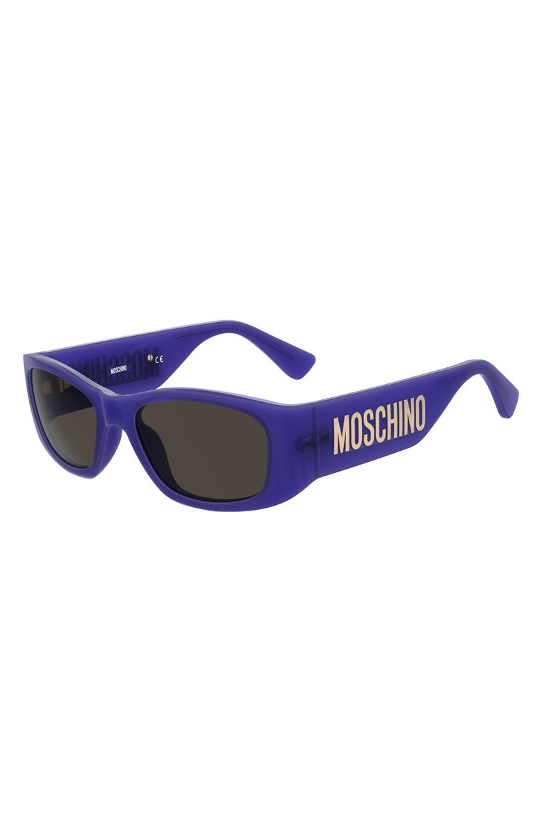 Moschino 55mm Square Sunglasses, Alternate, color, Violet