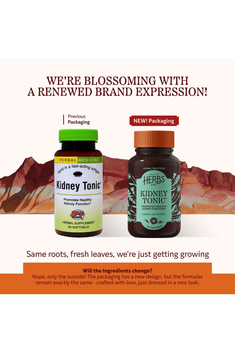 Kidney Tonic Softgels - Function Supplement - Natural with Dandelion, Saw Palmetto & Parsley - 60 Softgels, Alternate, color, No Color