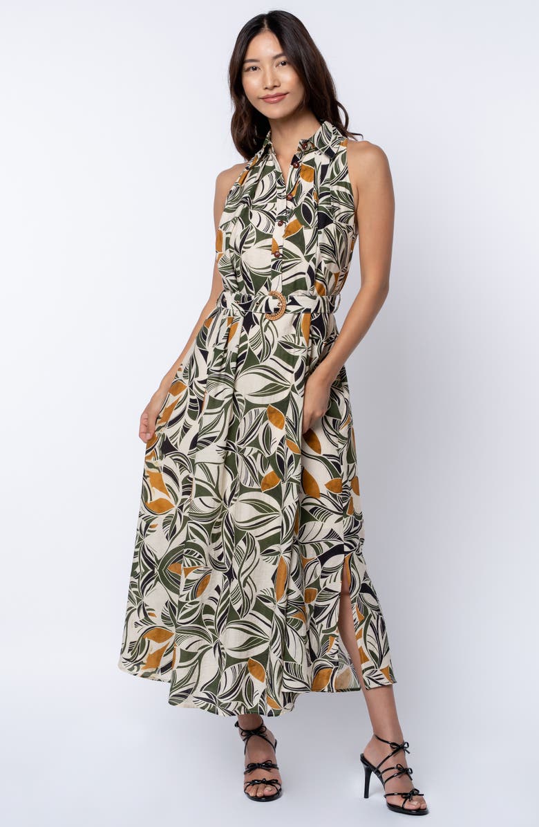 CIEBON Hattie Floral Sleeveless Shirtdress, Alternate, color, Cream Multi