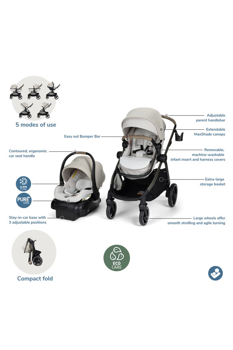 Zelia Pro 5-in-1 Travel System, Alternate, color, CLASSIC OAT
