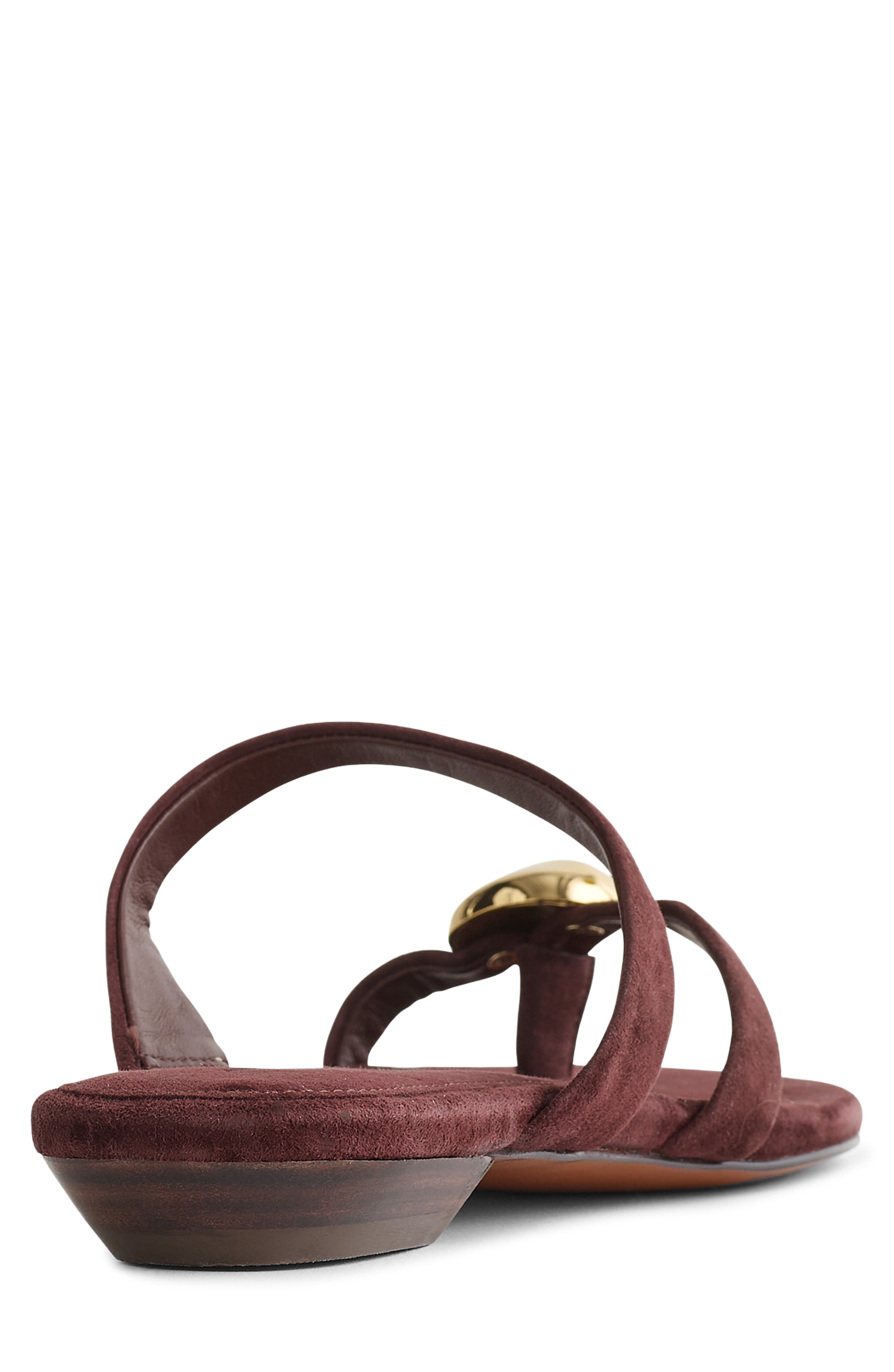 Madewell The Mila Hardware Toe Loop Slide Sandal, Alternate, color, Espresso Bean