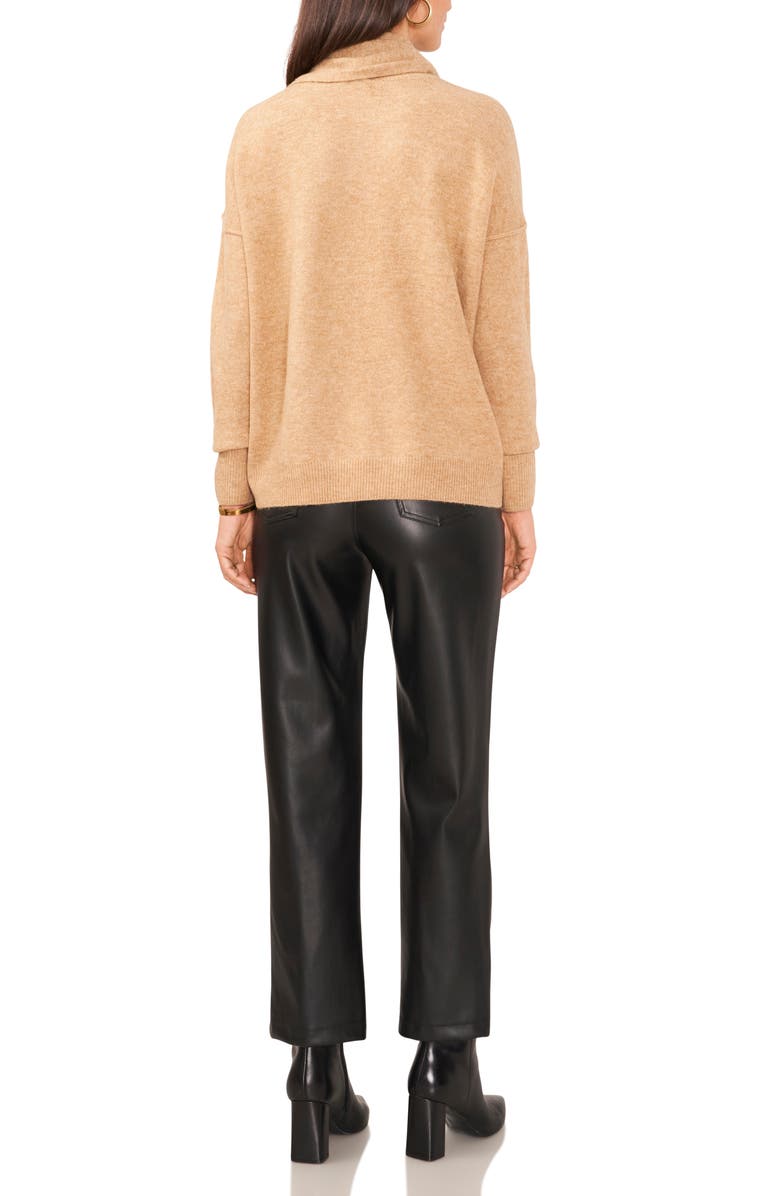 Vince Camuto Crewneck Sweater with Attached Scarf, Alternate, color,