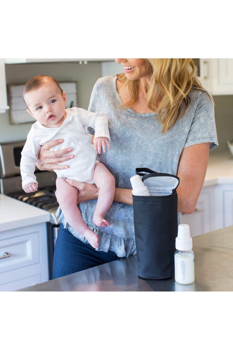 Breastmilk Cooler & Baby Bottle Bag, Insulated Leak Proof, Ice Pack Included, Single in Black, Alternate, color, Black