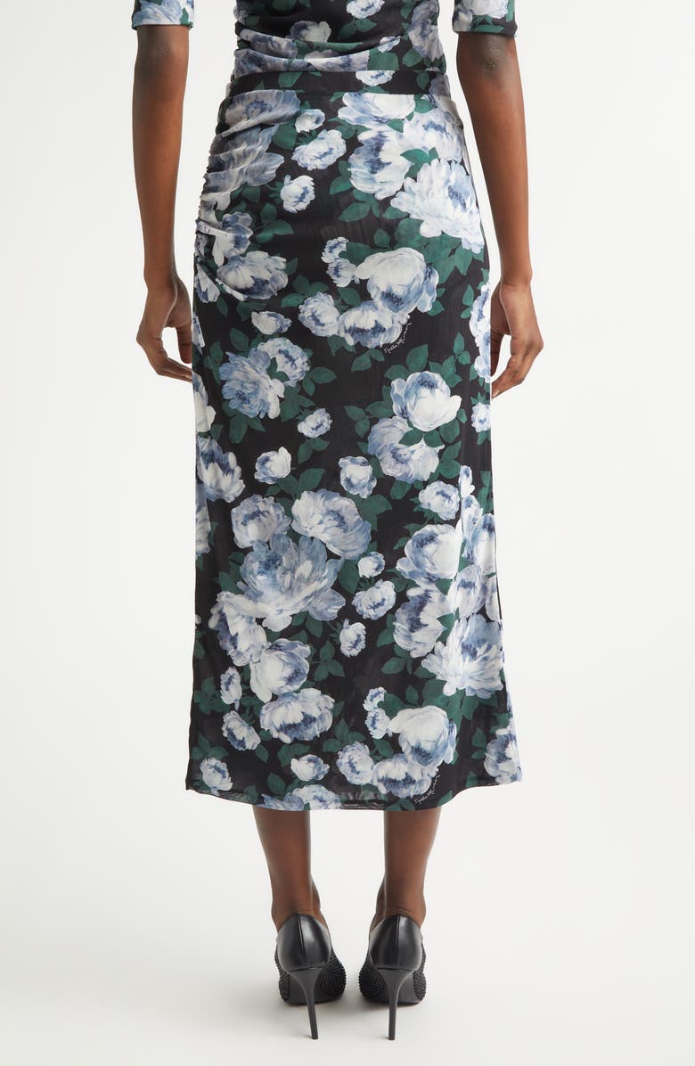 Stella McCartney Bunch of Roses Mesh Midi Skirt, Alternate, color, Green Multi