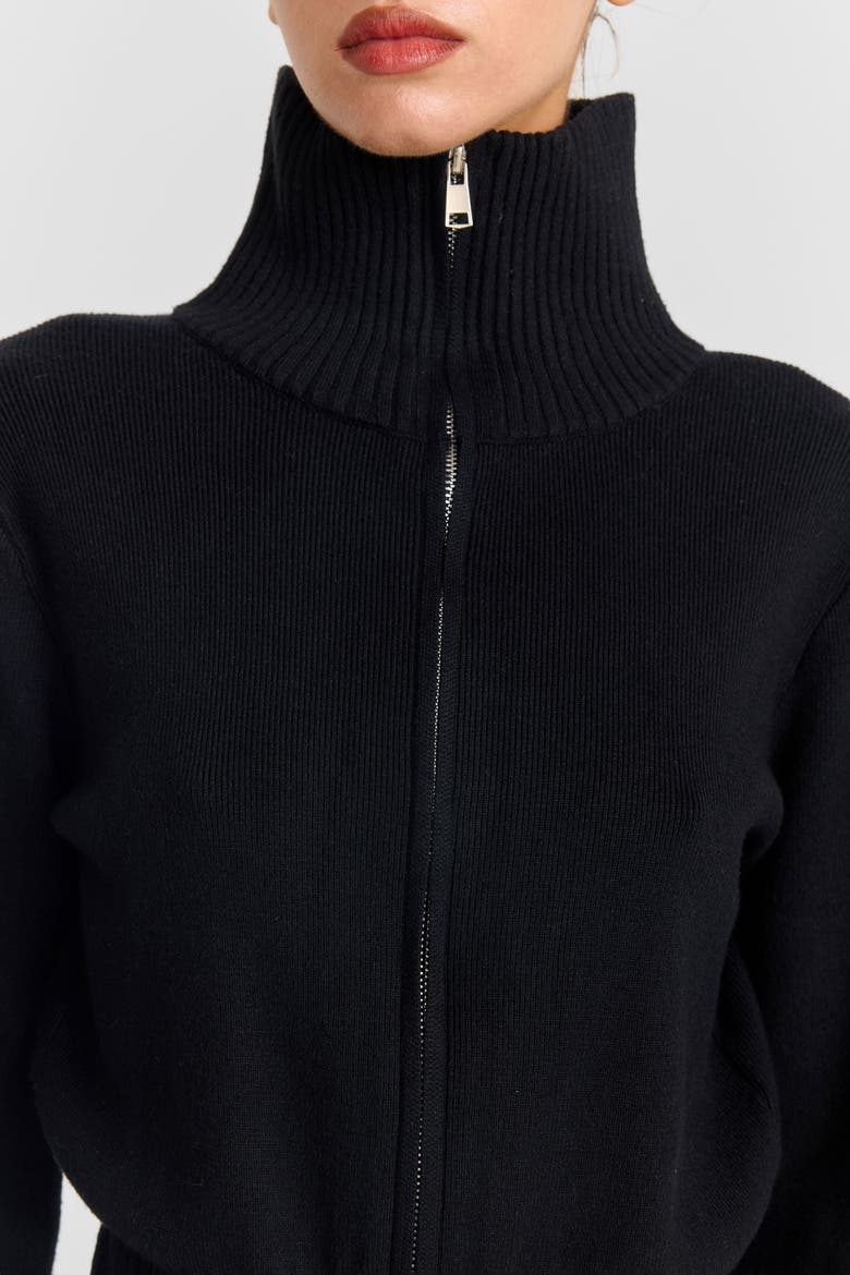 Clarisse Knit Jacket, Alternate, color, Black