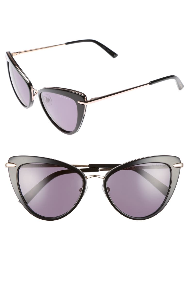 Ted Baker London 53mm Cat Eye Sunglasses, Main, color, 