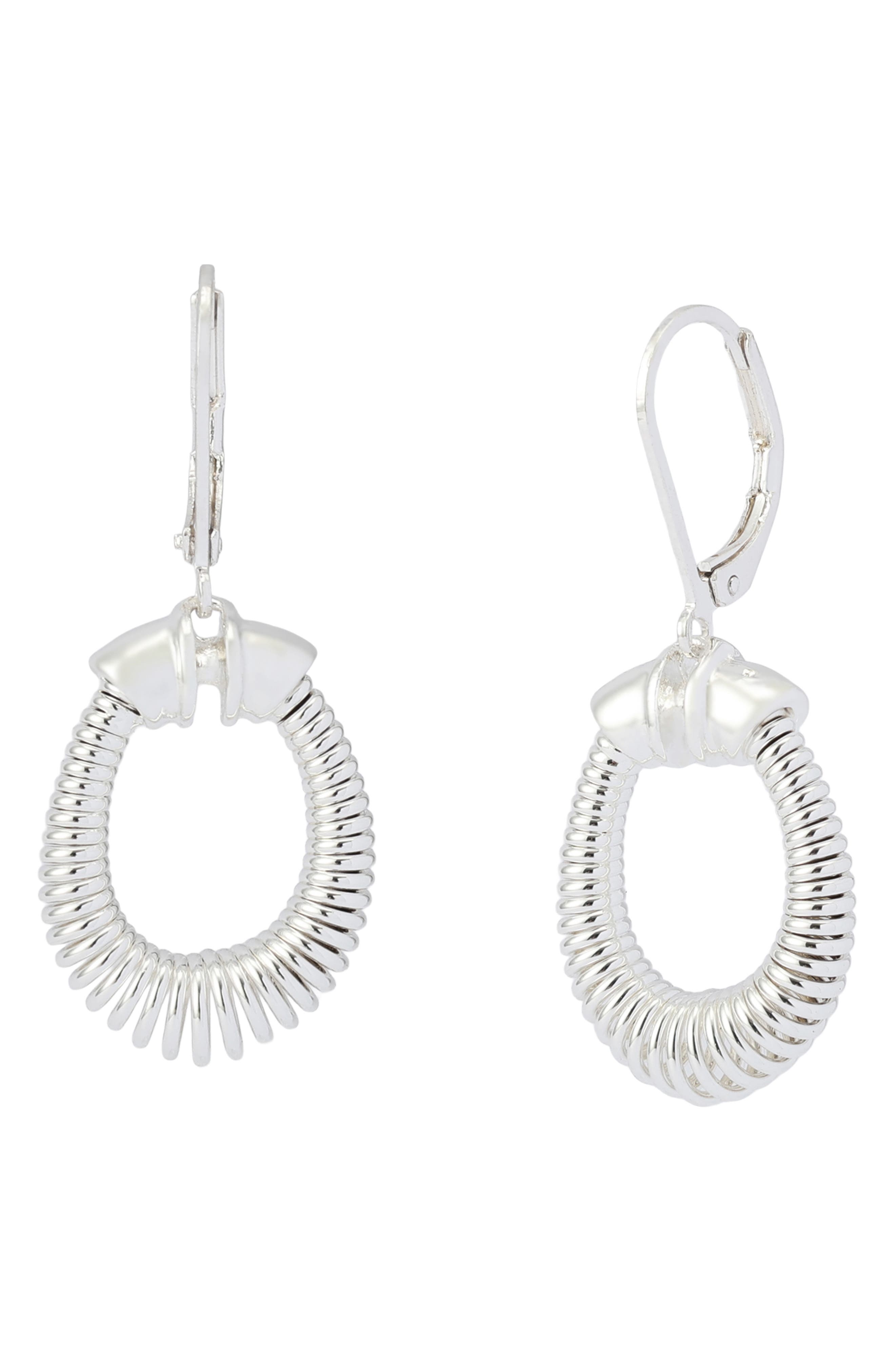 Robert Lee Morris Coiled Drop Earrings In Silver