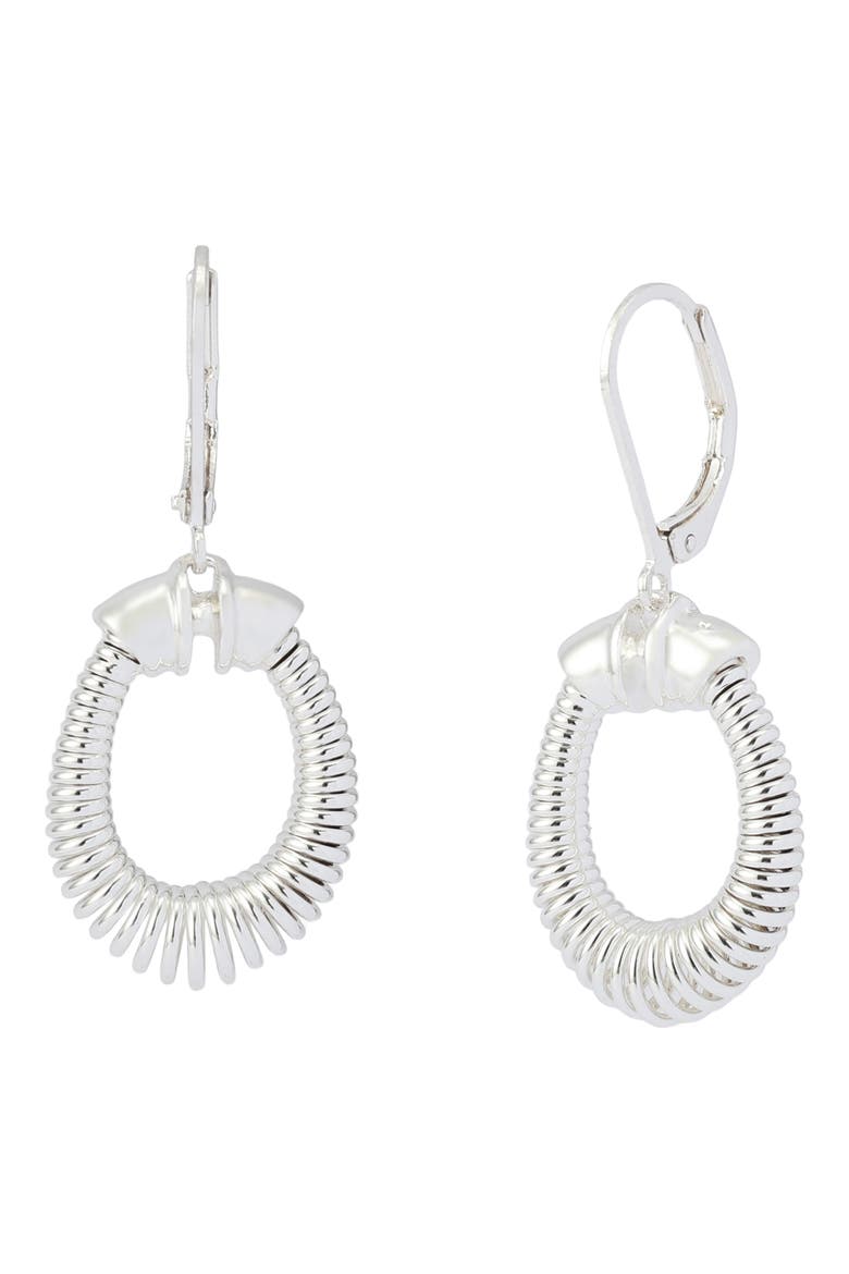 Coiled Drop Earrings, Main, color, SILVER