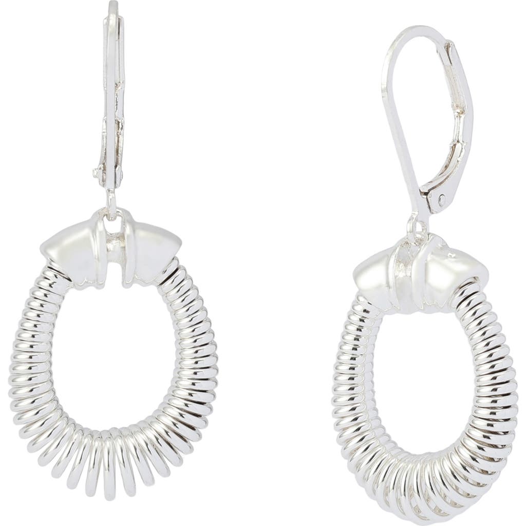 Robert Lee Morris Coiled Drop Earrings In Silver