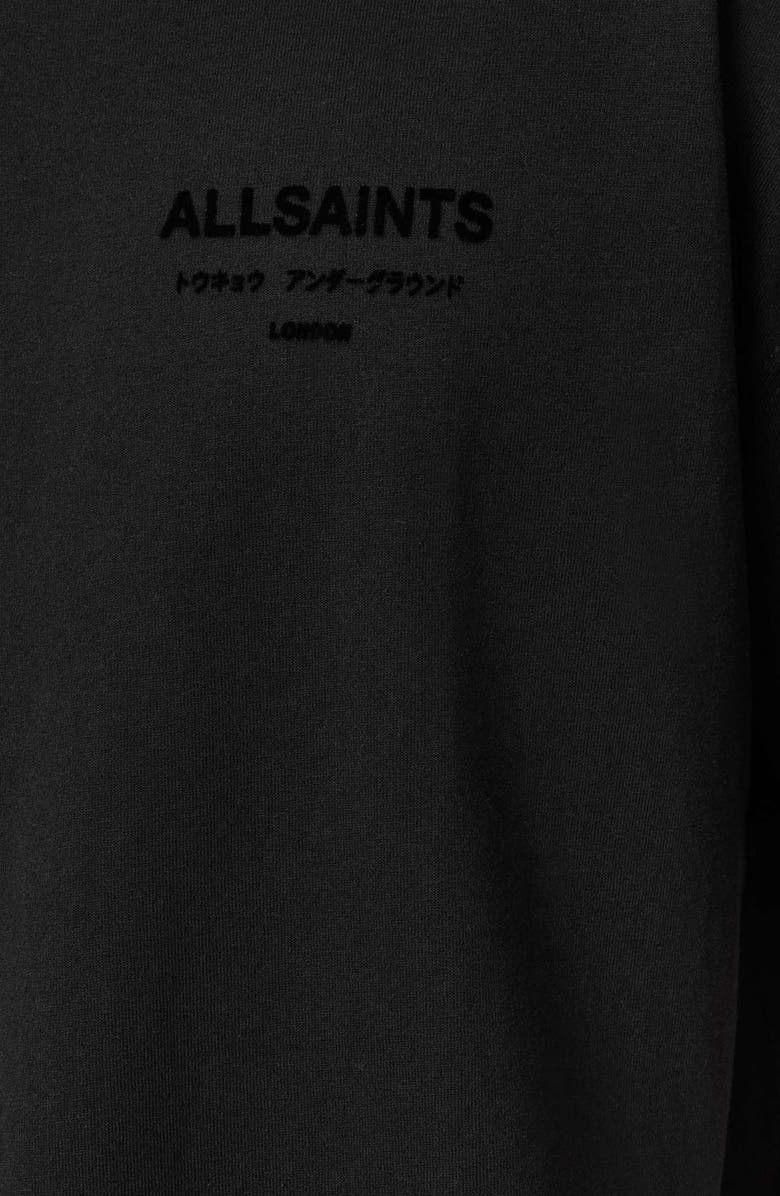 AllSaints Xander Crewneck T-Shirt, Alternate, color, Jet Black