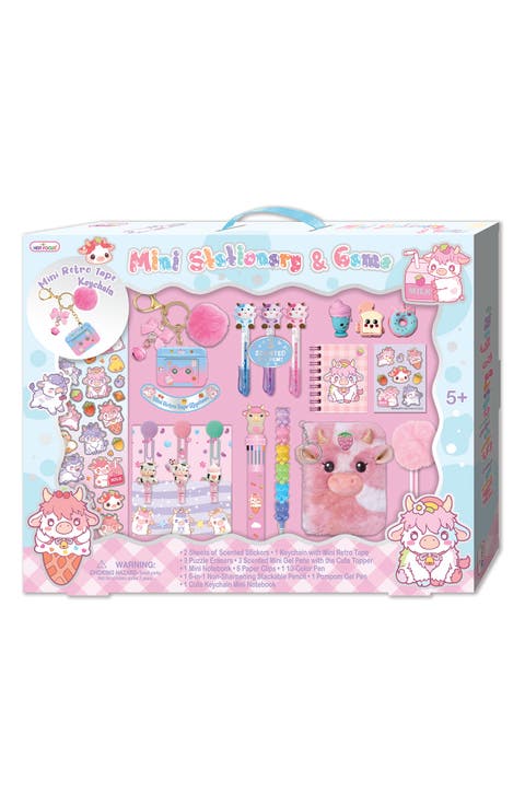 Kids' Mini Stationery & Game Cow Set