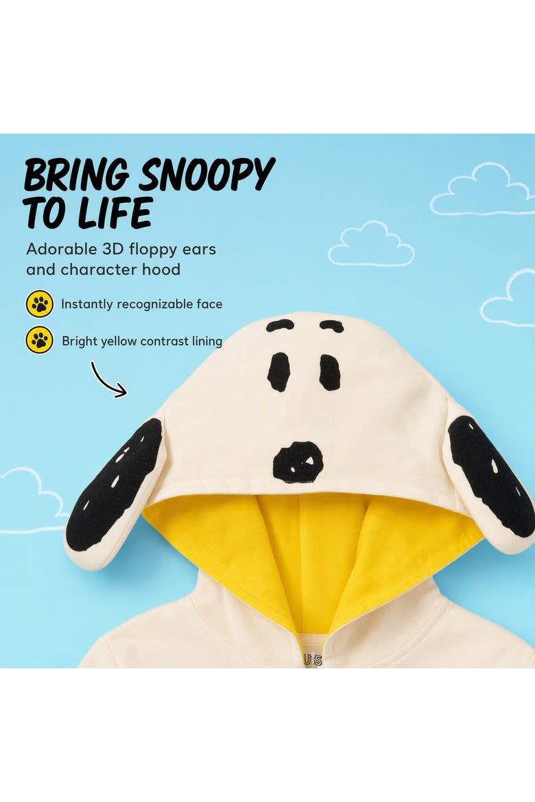 Snoopy Hooded Coverall, Alternate, color, Snoopy Woodstock Tusk