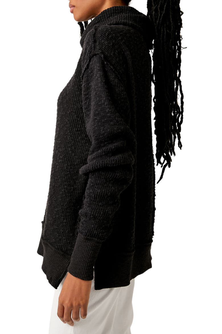 Tommy Oversize Turtleneck Sweater, Alternate, color, BLACK