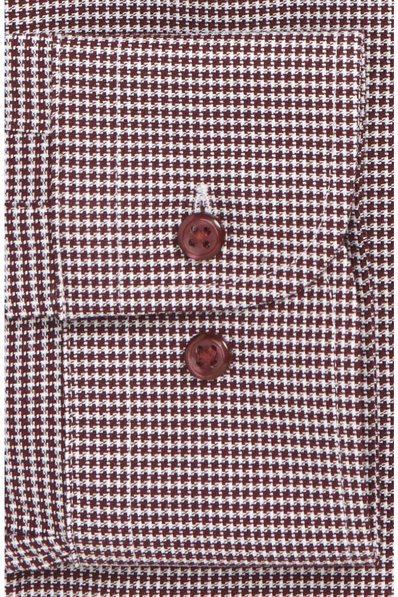Men's Shop Tech-Smart Trim Fit Stretch Texture Dress Shirt, Alternate, color, BURGUNDY ROYALE