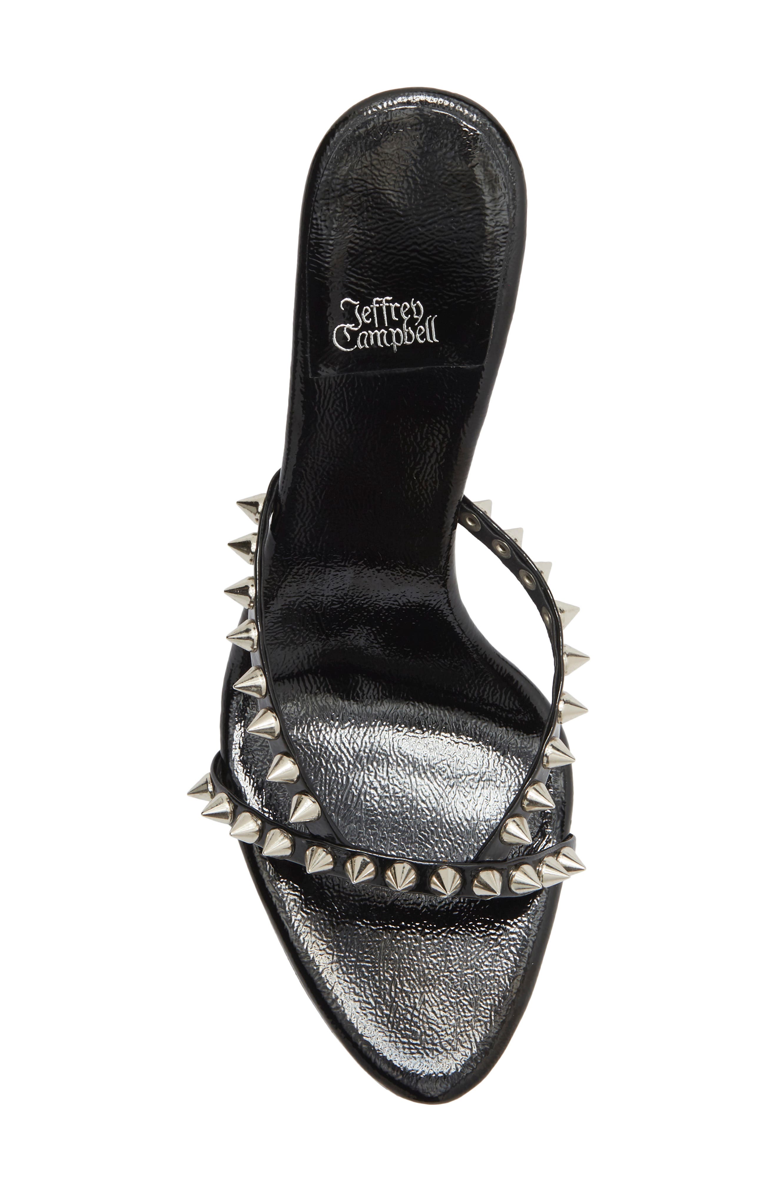 Gabbriette Sandal, Alternate, color, BLACK PATENT SILVER