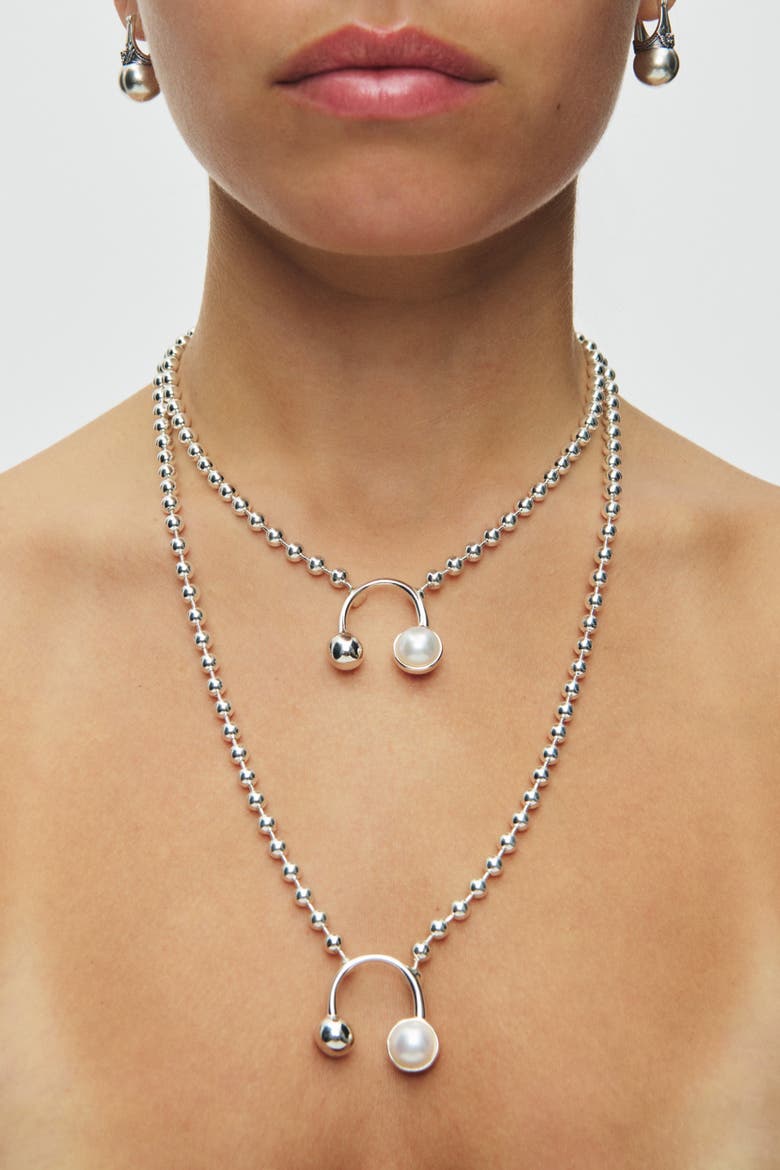 Pearl Necklace, Alternate, color, Silver