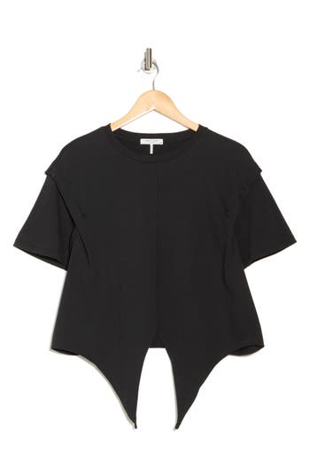 Rag & Bone Mica Tie Front T-shirt In Black