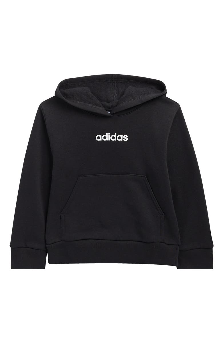 adidas Kids' Logo Fleece Graphic Hoodie, Main, color, Black