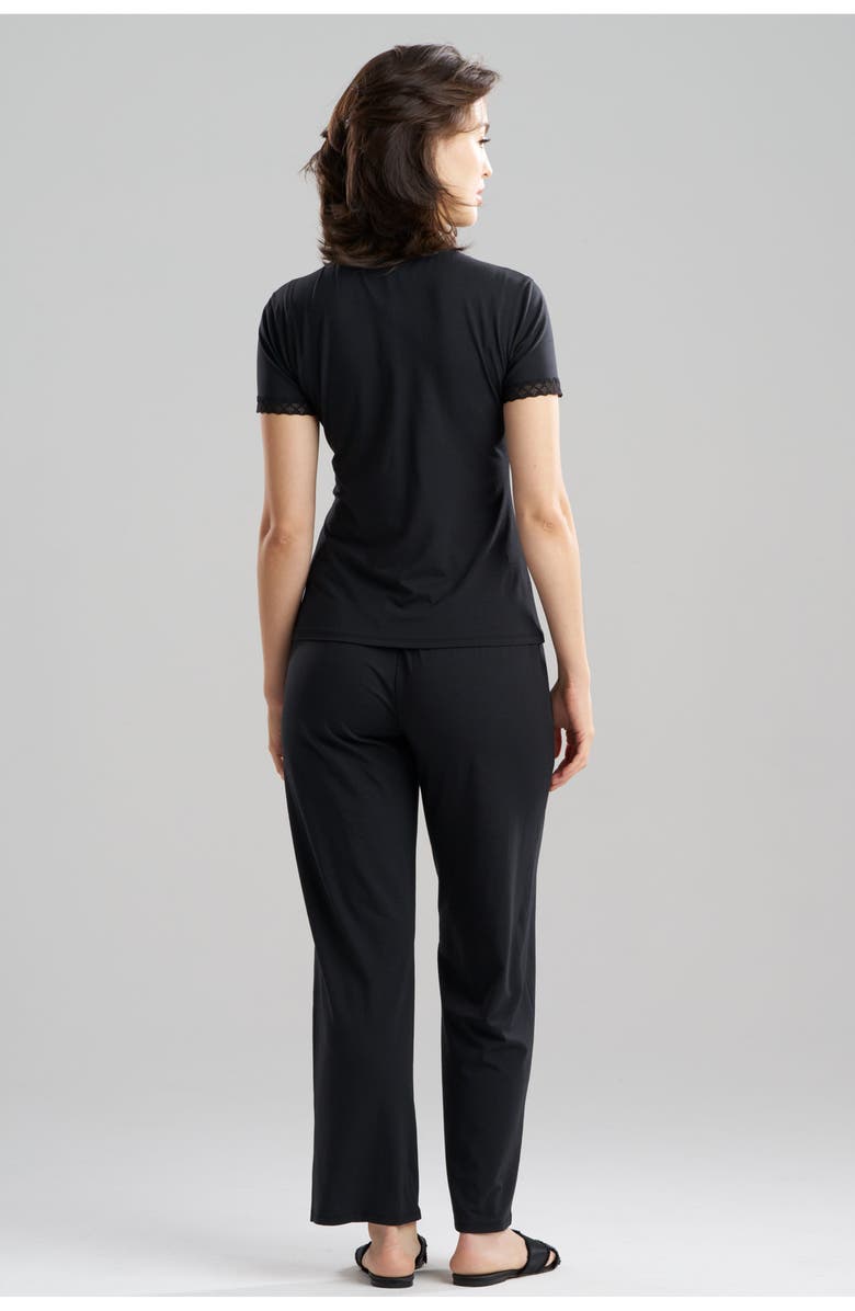 Natori True Bliss T-Shirt PJ Set, Alternate, color, Black