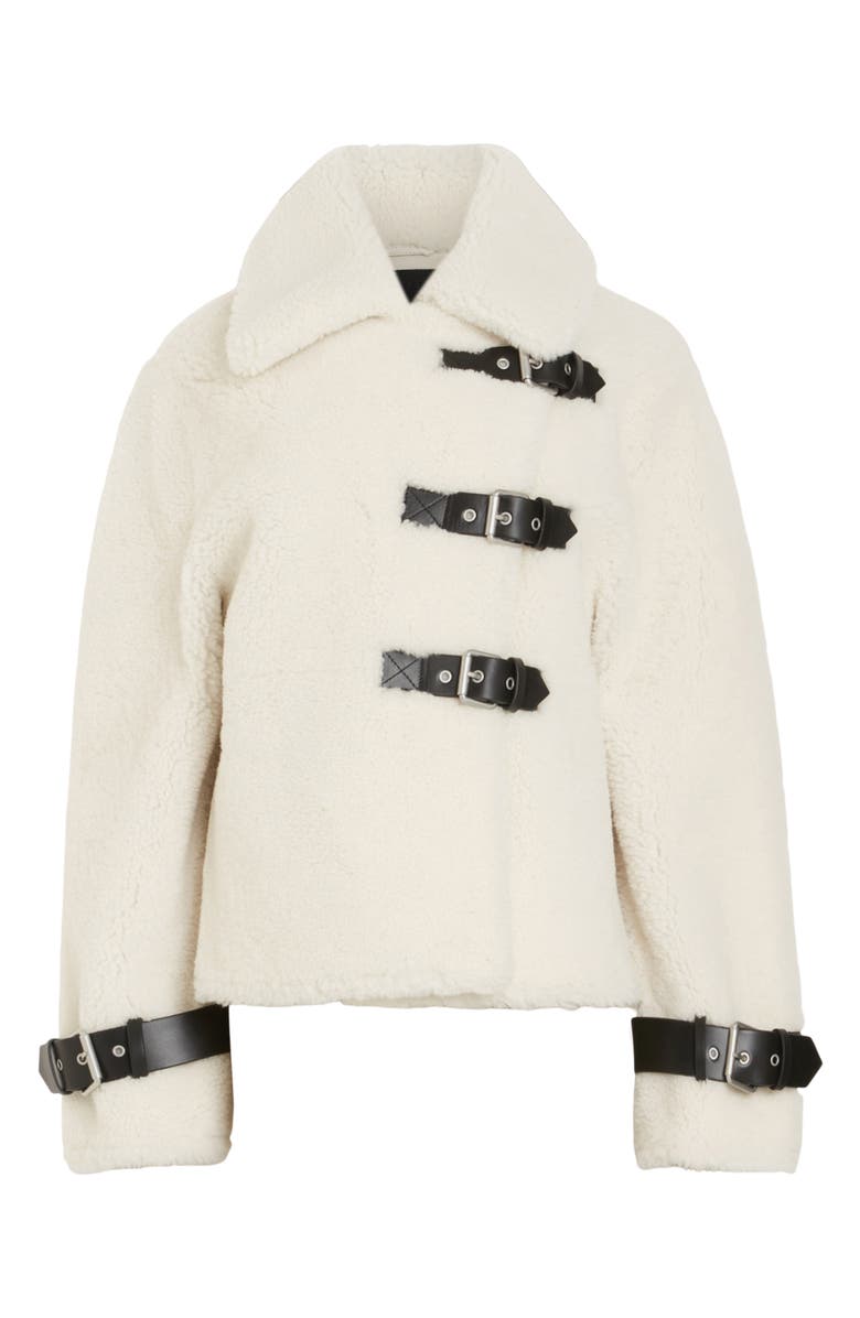 AllSaints Farley Genuine Shearling Jacket, Alternate, color, 