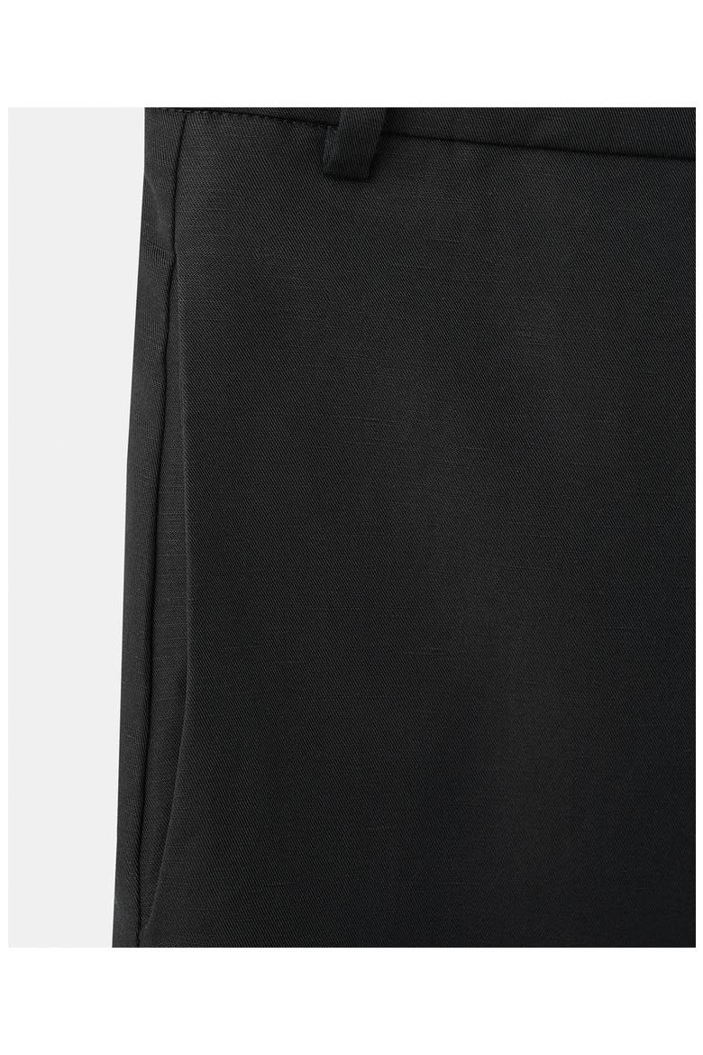 Barrel Cotton & Linen Pants, Alternate, color, BLACK