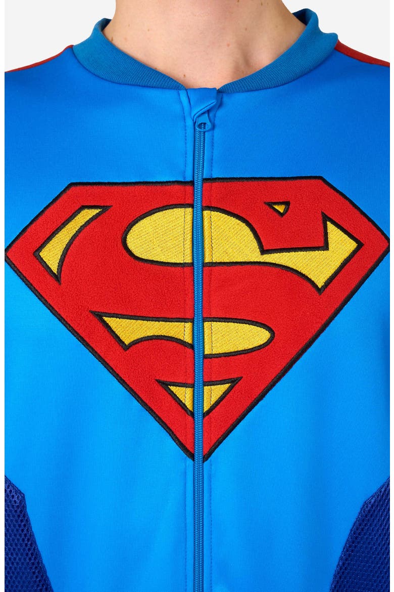 Superman Jumpsuit, Alternate, color, BLUE