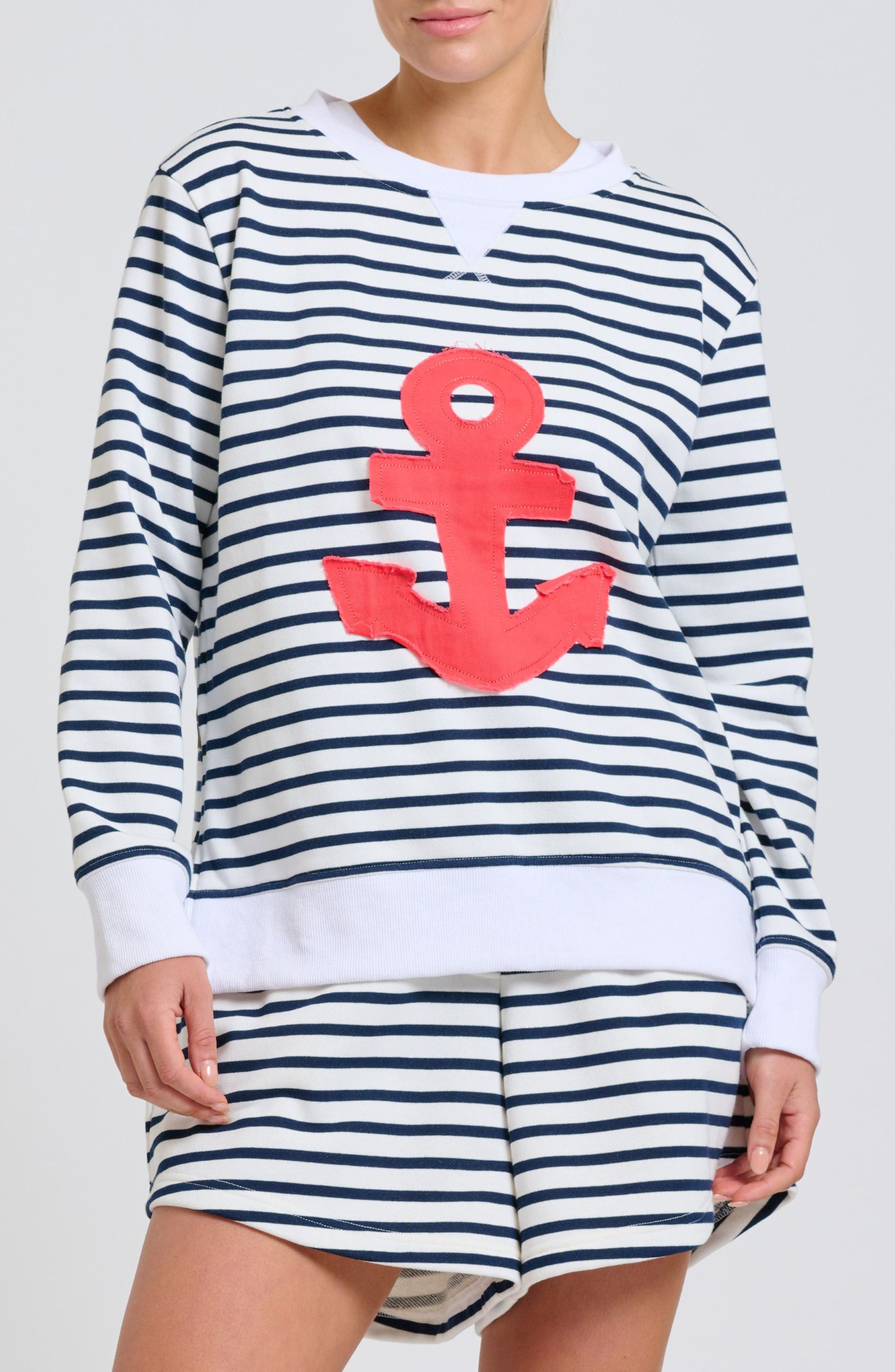 selected WHITE FRENCH NAVY STRIPE