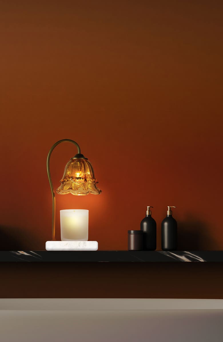Luze Marble Base Lamp Candle Warmer, Alternate, color, Amber