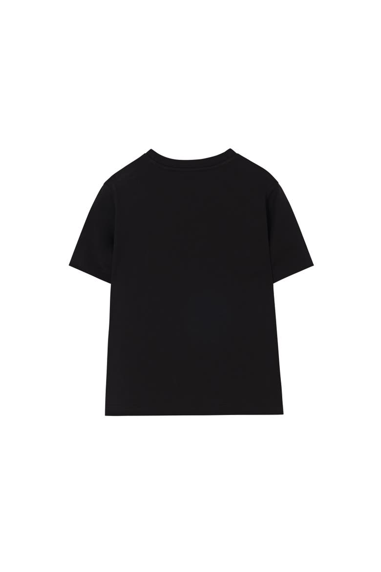 Knight Stamp Cotton T-shirt, Alternate, color, Black