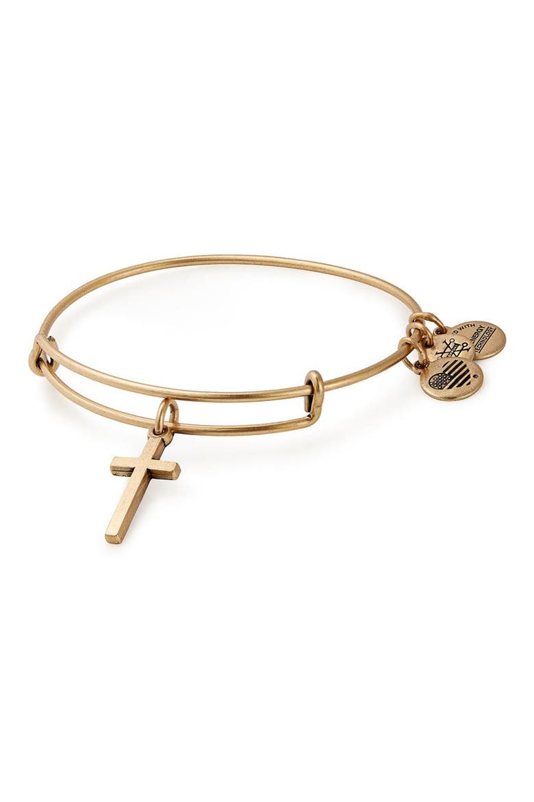 Cross Bangle, Main, color, GOLD