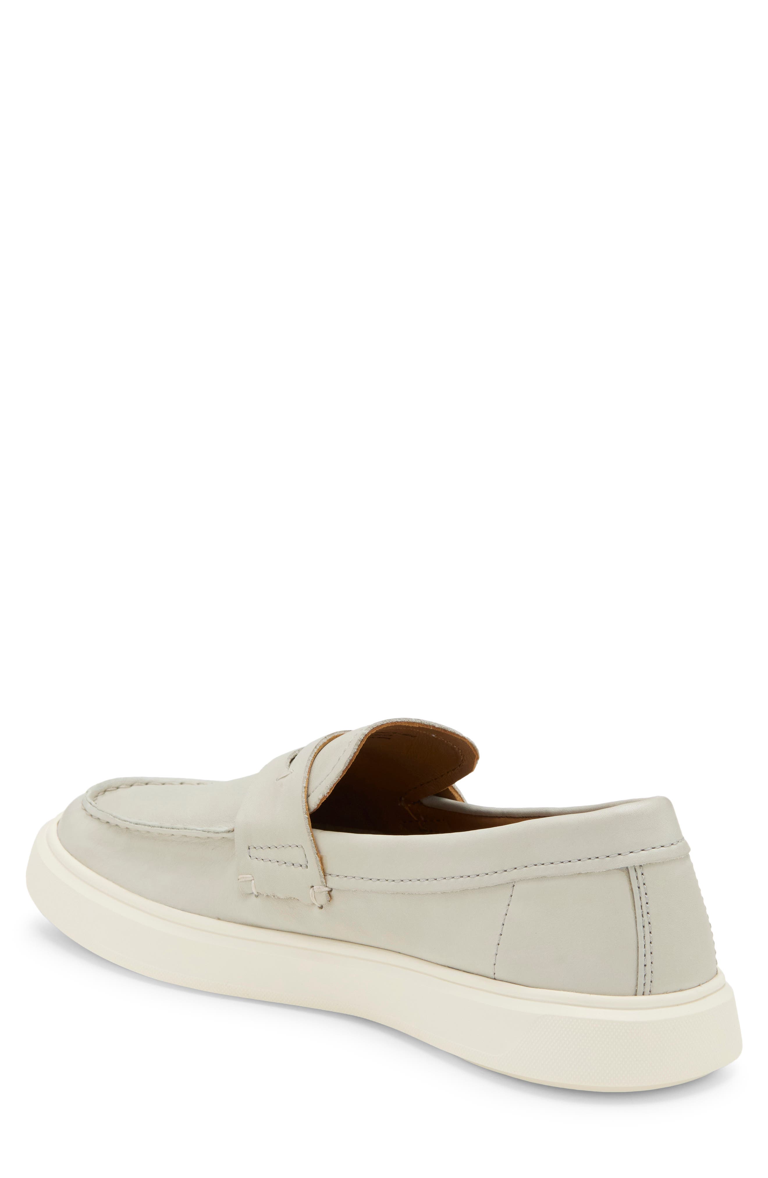 Beau Leather Penny Loafer, Alternate, color, PALE BEIGE