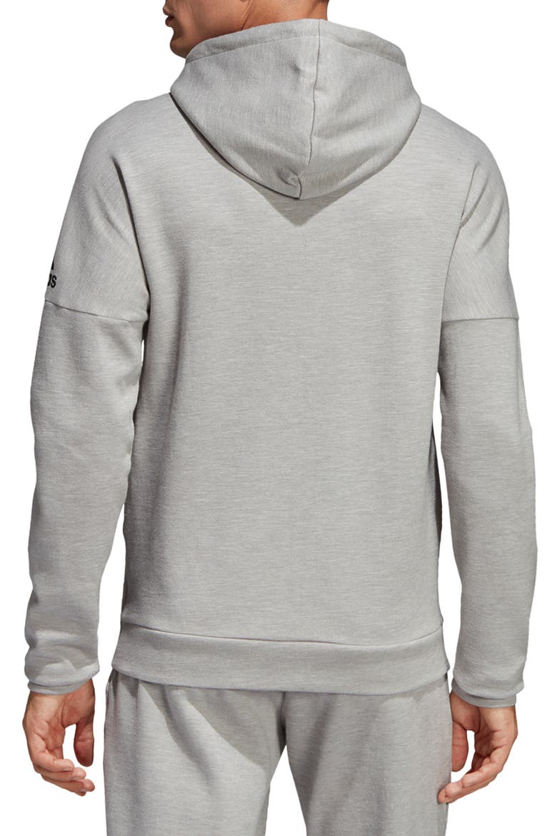 ID Stadium Zip Hoodie, Alternate, color, SOLID GREY/ RAW WHITE