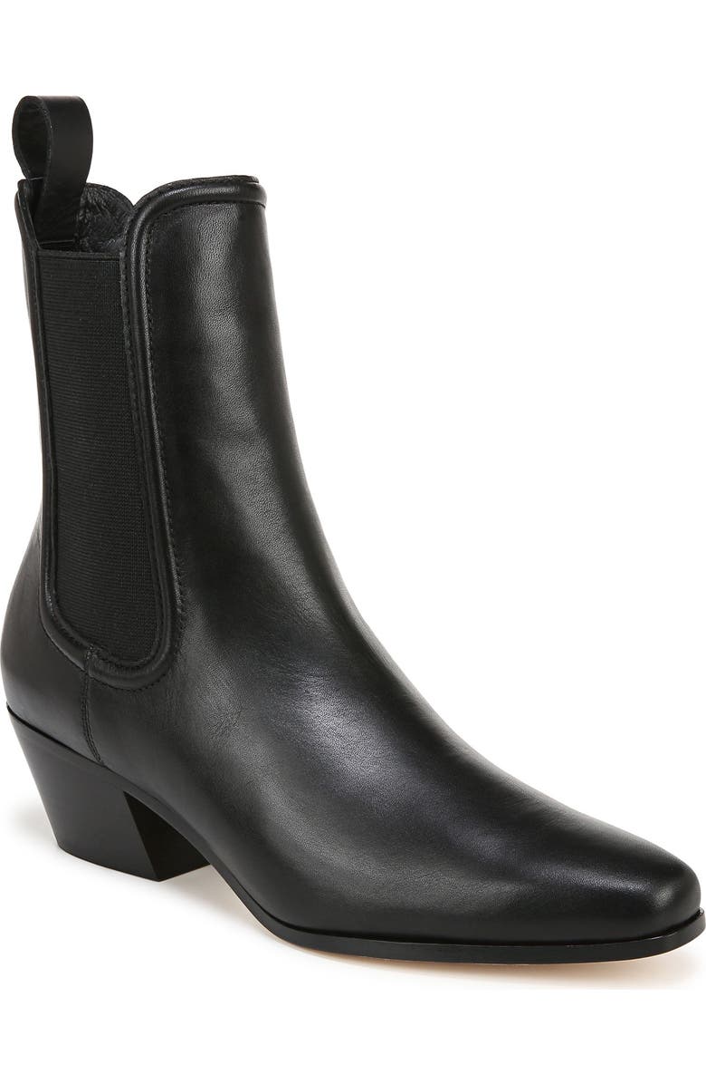 Veronica Beard Lada Chelsea Boot, Main, color, Black Leather