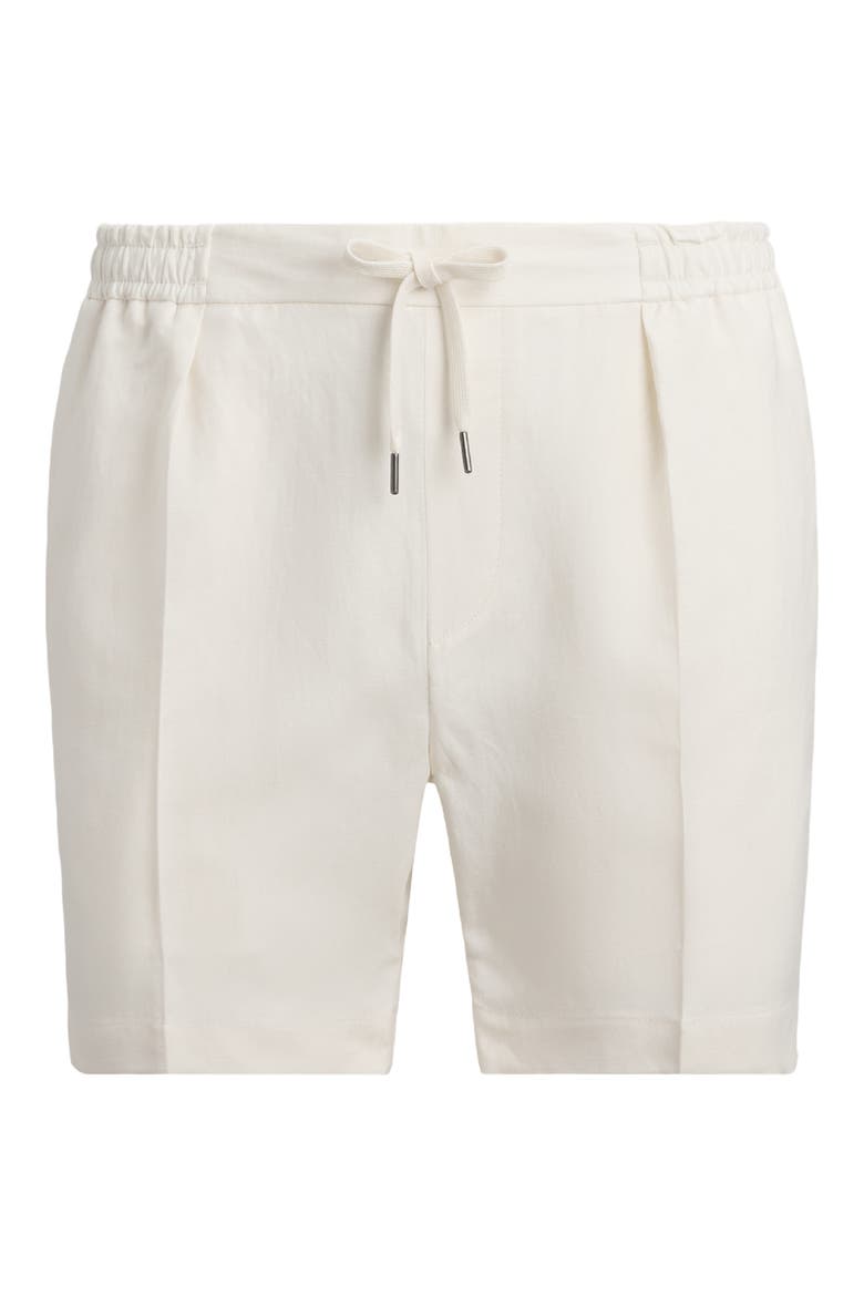 Hand Tailored Drawstring Linen Shorts, Alternate, color, WHITE
