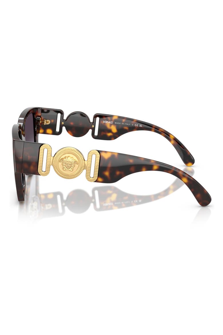 Biggie 57mm Rectangular Sunglasses, Alternate, color, HAVANA