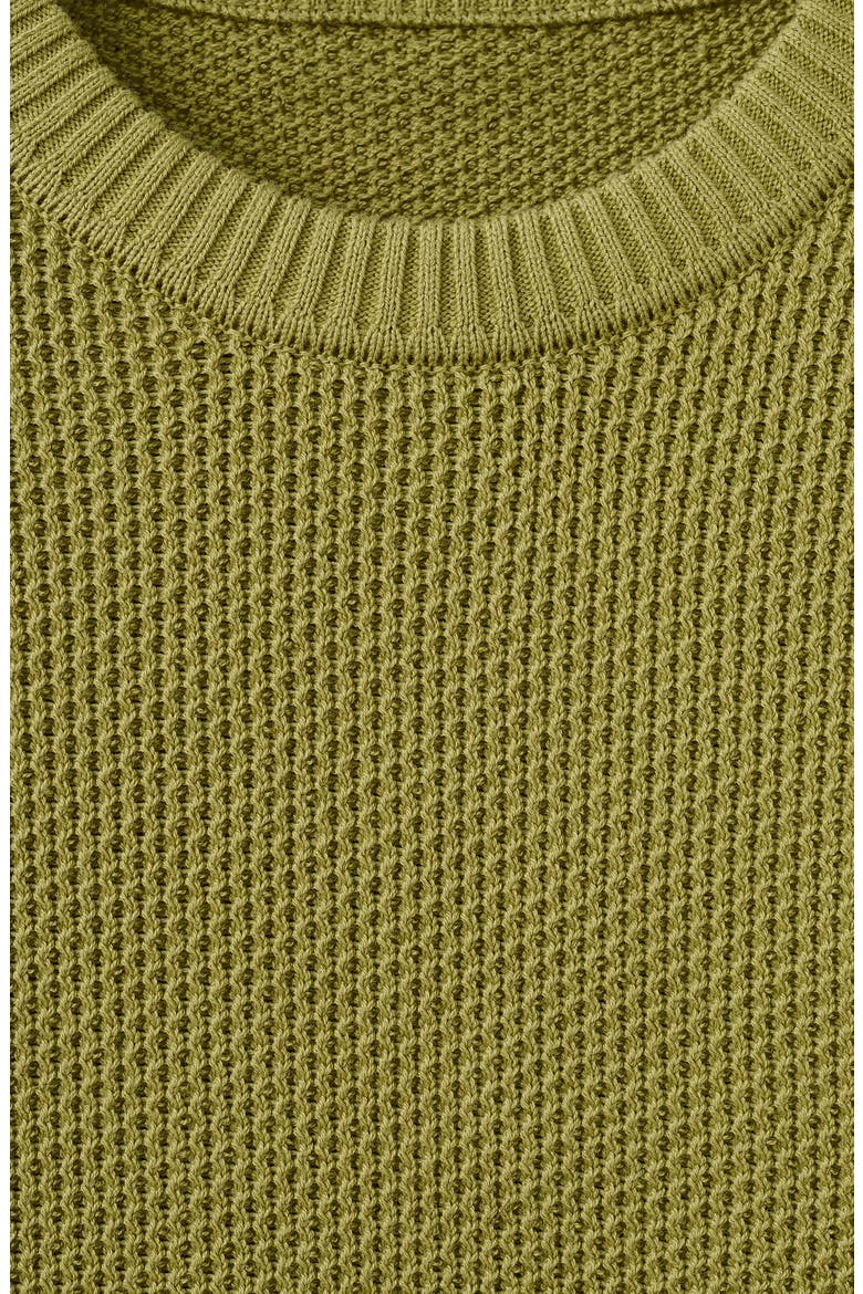 Crewneck Cotton Blend Sweater, Alternate, color, GREEN APPLE
