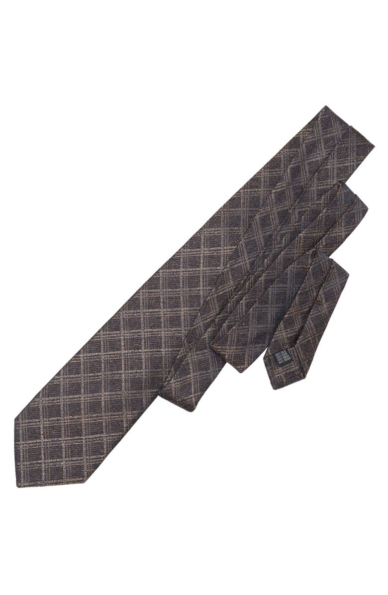 Elizabetta Empoli - Silk Jacquard Tie for Men, Alternate, color, Bronze