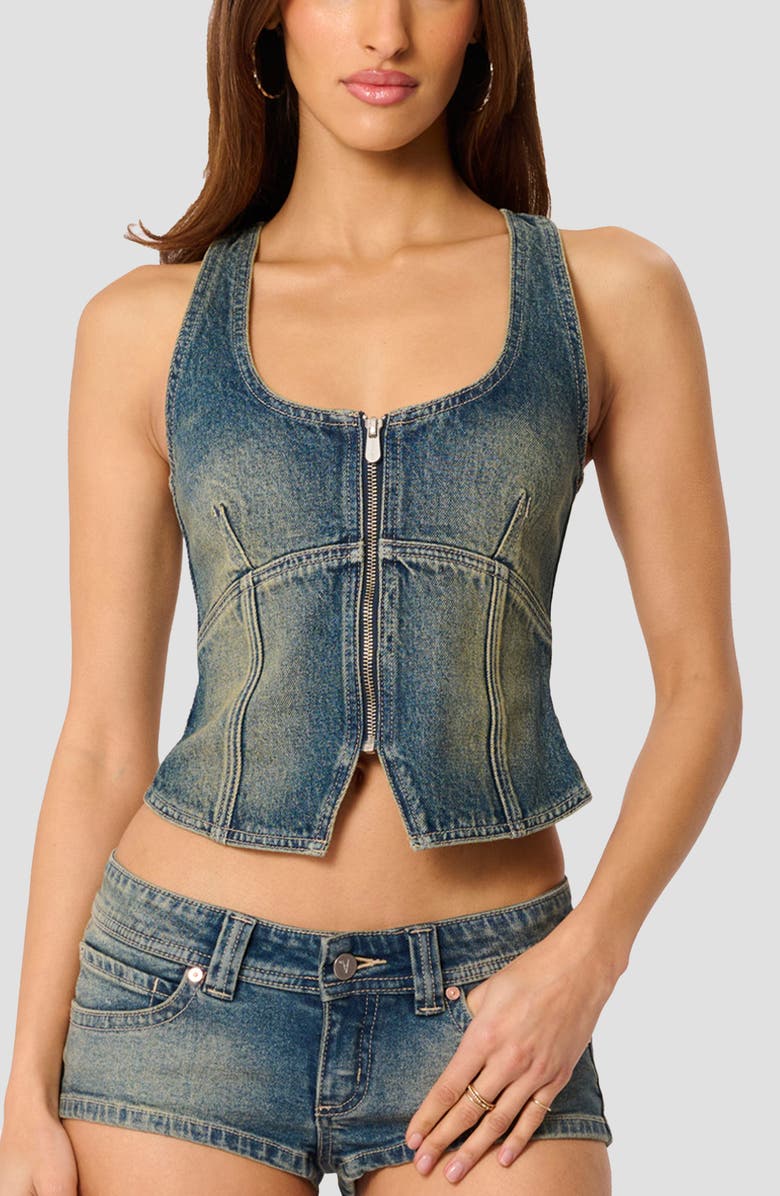 ABRAND <p>Addison Denim Vest (Zahli)</p>, Alternate, color, Zahli