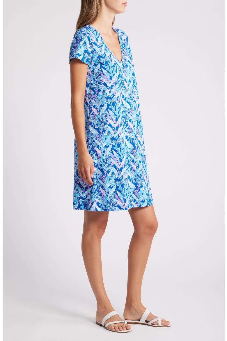 Etta Cotton T-Shirt Dress, Alternate, color, BARTON BLUE STAR GAZING