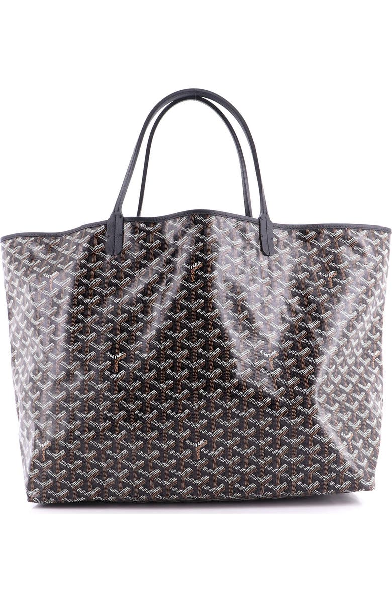 Pre-Owned Goyard Saint Louis Tote Coated Canvas GM, Alternate, color, Black