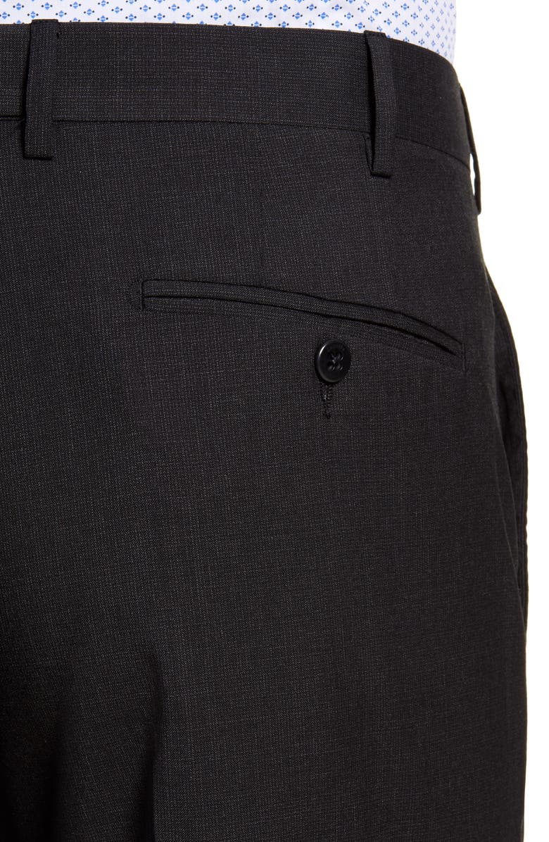 Zanella Parker Flat Front Solid Wool Dress Pants, Alternate, color, 