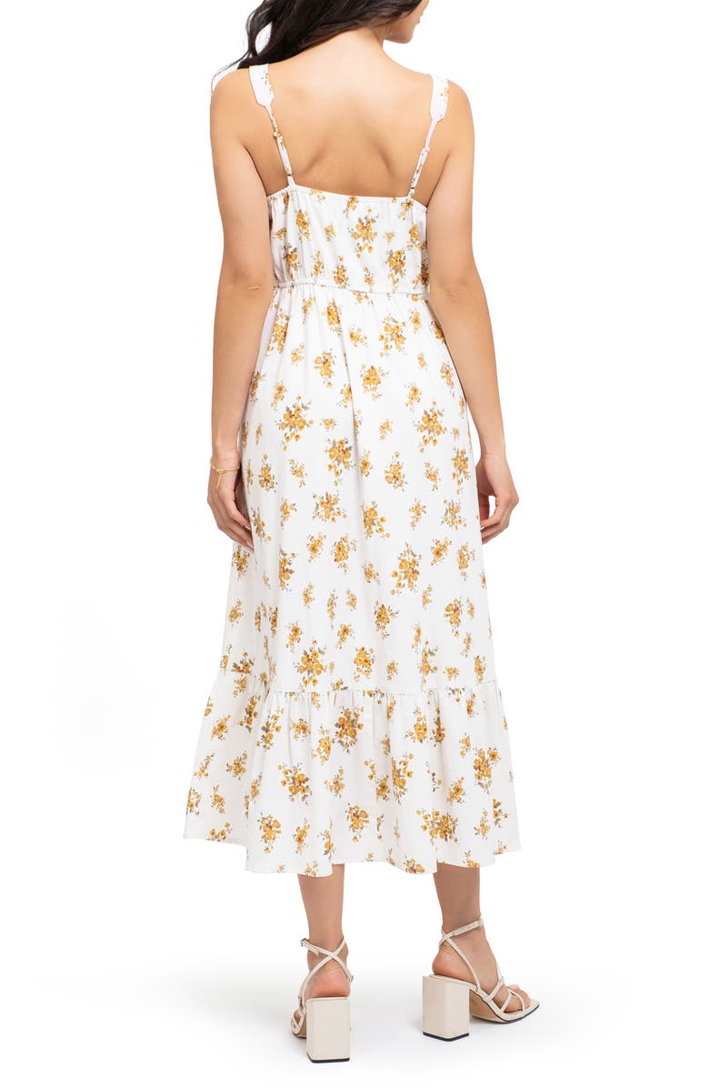AUGUST SKY Floral Sleeveless Midi Dress, Alternate, color,